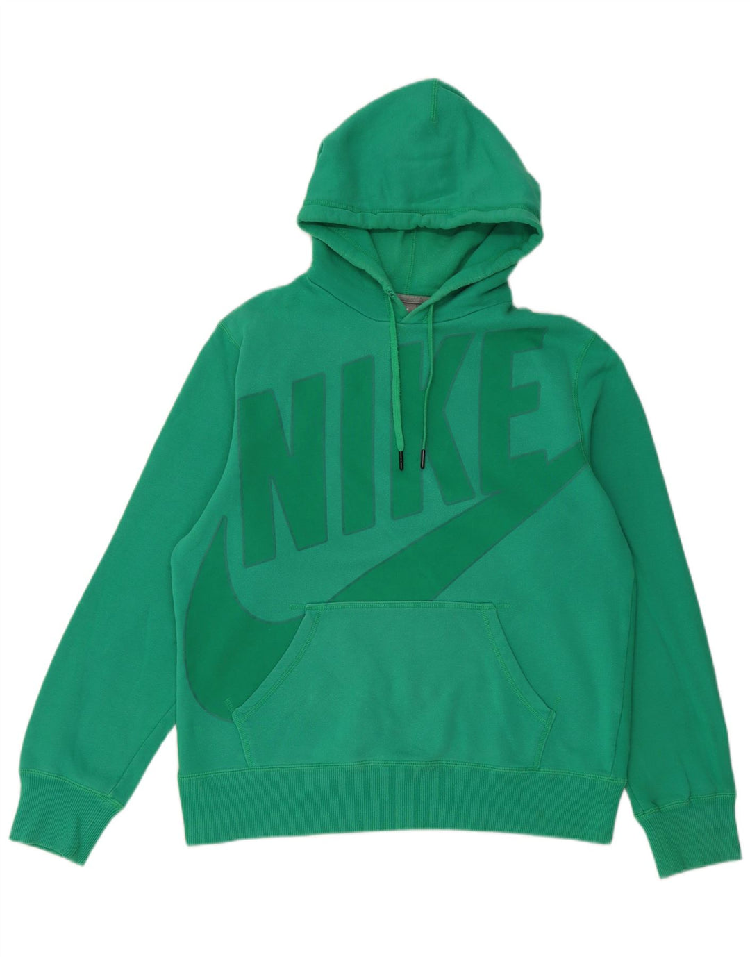 Felpa con cappuccio grafica Nike da uomo in cotone verde medio
