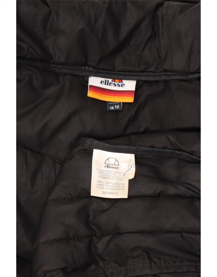 Giacca imbottita con cappuccio da uomo Ellesse UK 38 poliestere medio nero screziato
