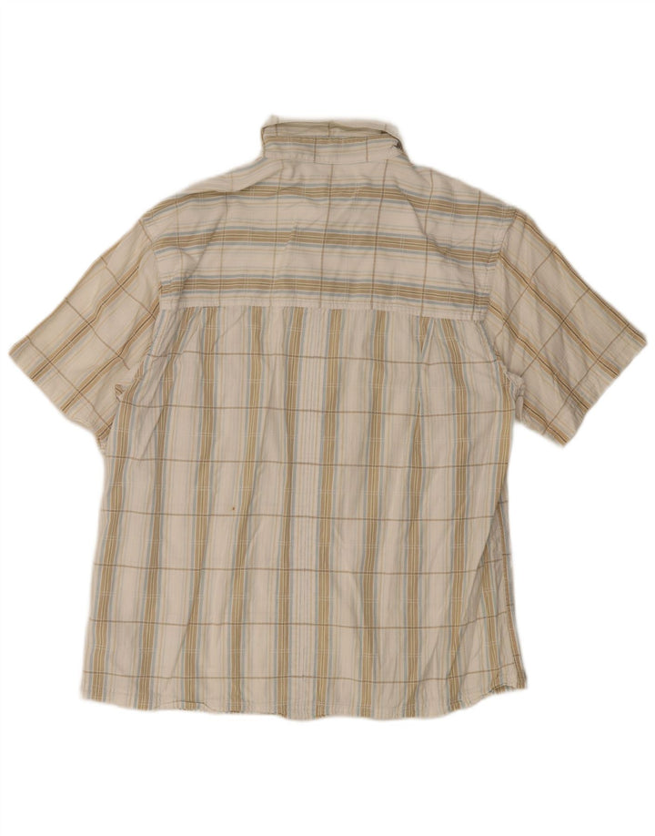 Camicia a maniche corte da uomo Wrangler XL in cotone a quadri bianchi