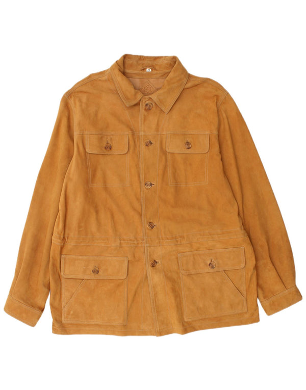 Giacca da uomo in pelle scamosciata WALBUSCH UK 42 XL in pelle marrone