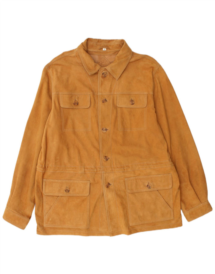 Giacca da uomo in pelle scamosciata WALBUSCH UK 42 XL in pelle marrone