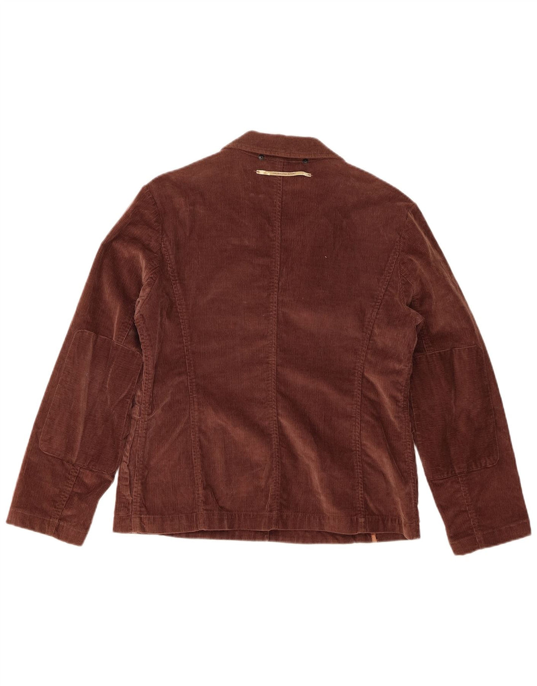 Giacca Blazer 3 Bottoni Donna Trussardi in Velluto a Coste IT 46 Large in Cotone Marrone