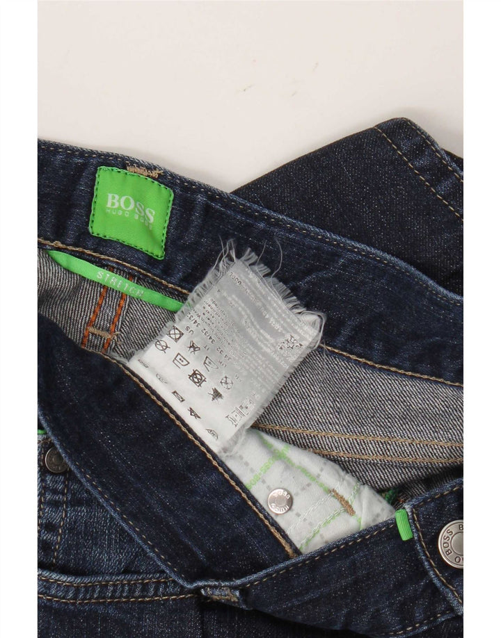 Jeans dritti da uomo Hugo Boss W34 L32 Blu Navy