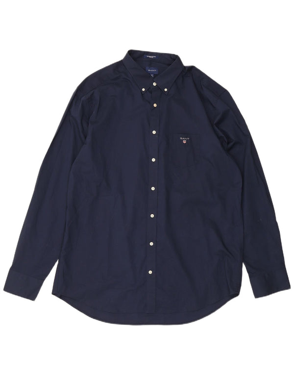 Camicia Gant da uomo vestibilità regolare 2XL cotone blu navy classico