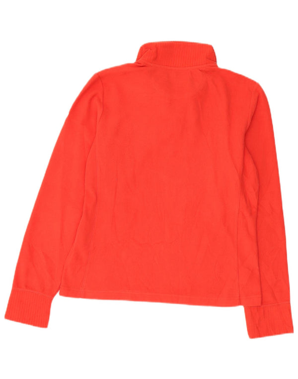 Maglione in pile Champion da donna, vestibilità facile, collo con zip, UK 14, poliestere rosso medio
