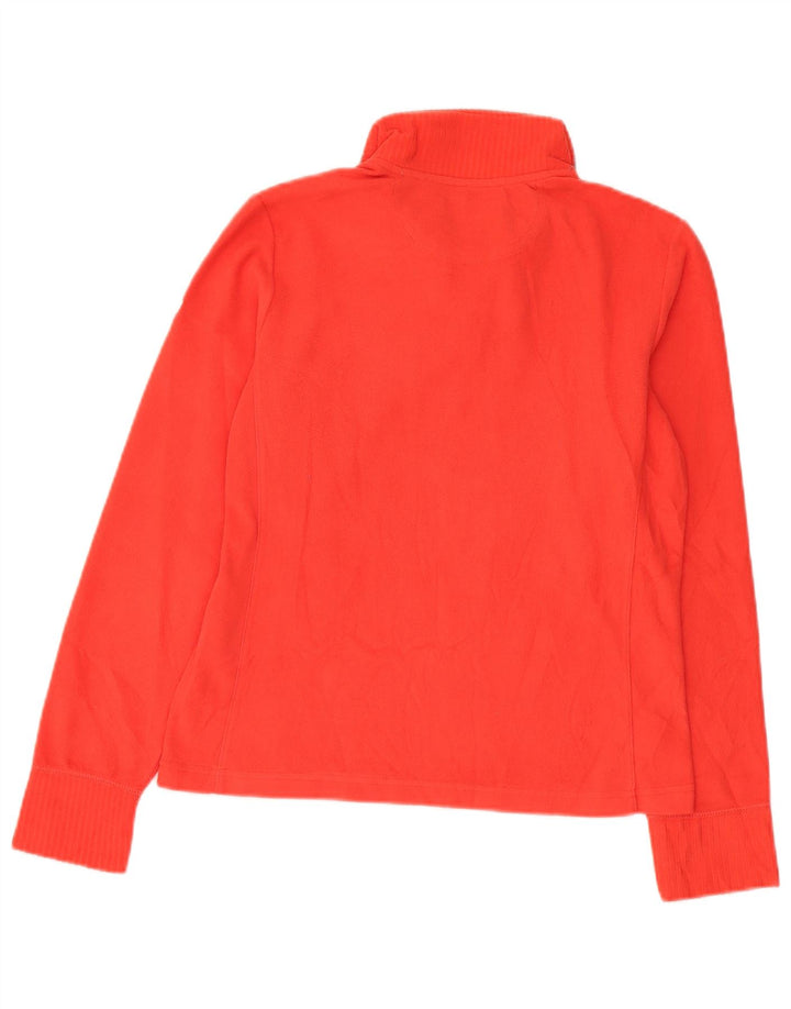 Maglione in pile Champion da donna, vestibilità facile, collo con zip, UK 14, poliestere rosso medio