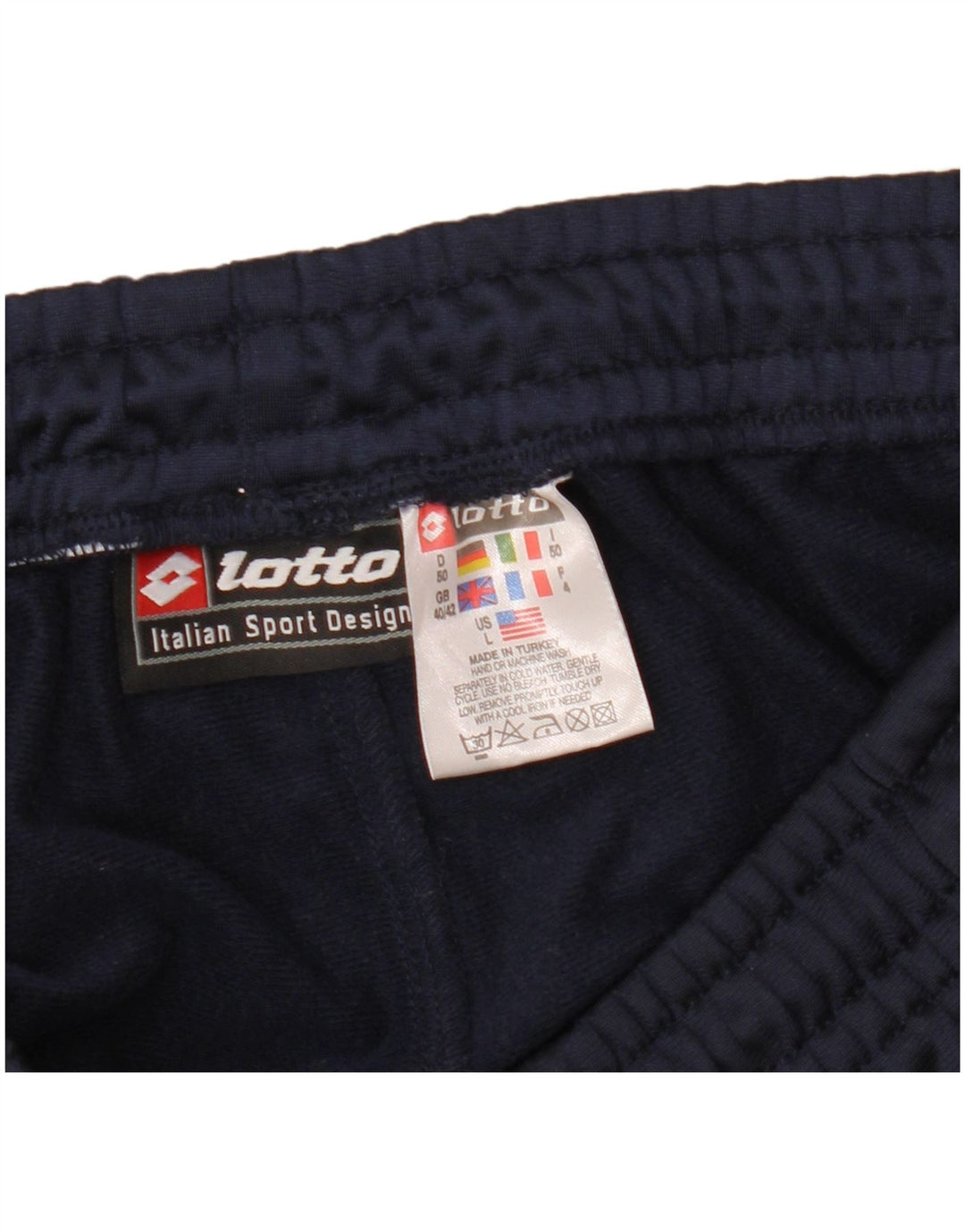 Pantaloni da tuta da uomo Lotto UK 42/44 Large Blu Navy Poliestere