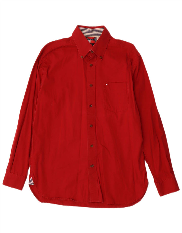 TOMMY HILFIGER Mens Shirt Medium Red Cotton