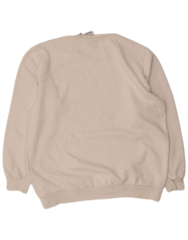 Felpa Adidas Uomo Maglione XL Cotone Bianco