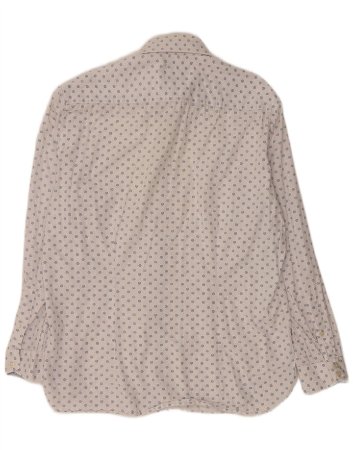 TED BAKER Mens Shirt Size 16 1/2 Large White Floral Cotton