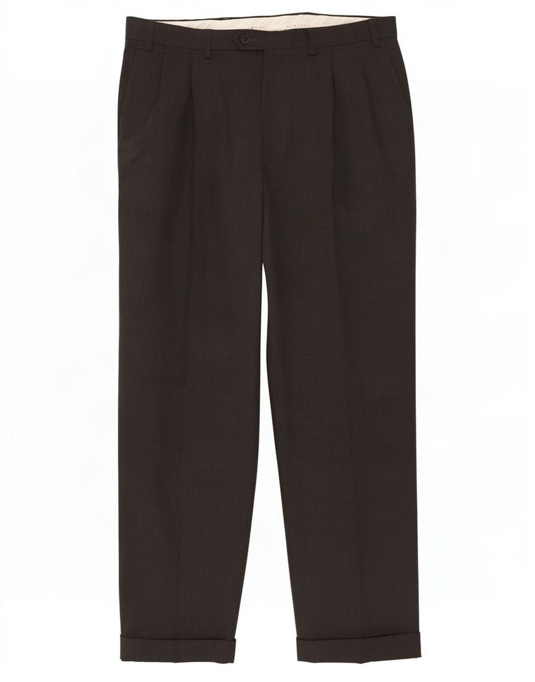 Pantaloni da abito con pegging elasticizzati da uomo Marks & Spencer W36 L31 poliestere grigio
