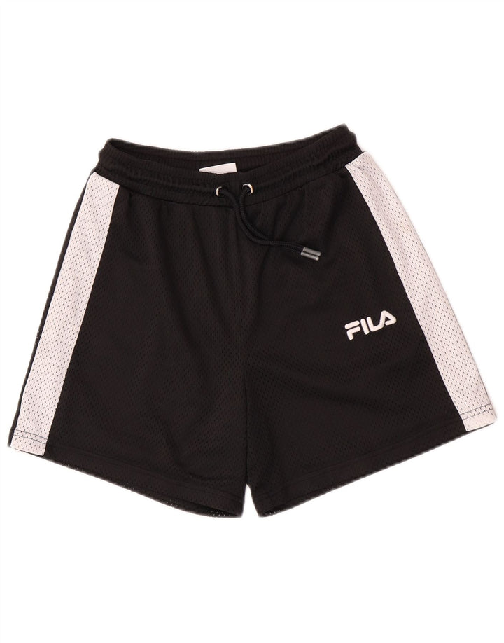 Pantaloncini sportivi Fila da donna UK 2 2XS poliestere nero