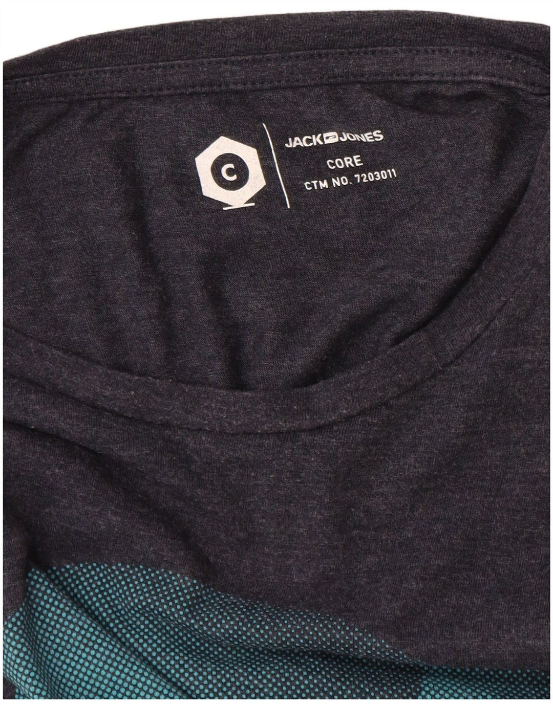 T-shirt grafica da uomo Jack & Jones Top grande blu navy
