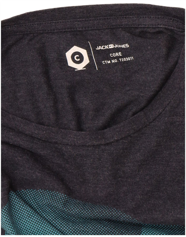 T-shirt grafica da uomo Jack & Jones Top grande blu navy