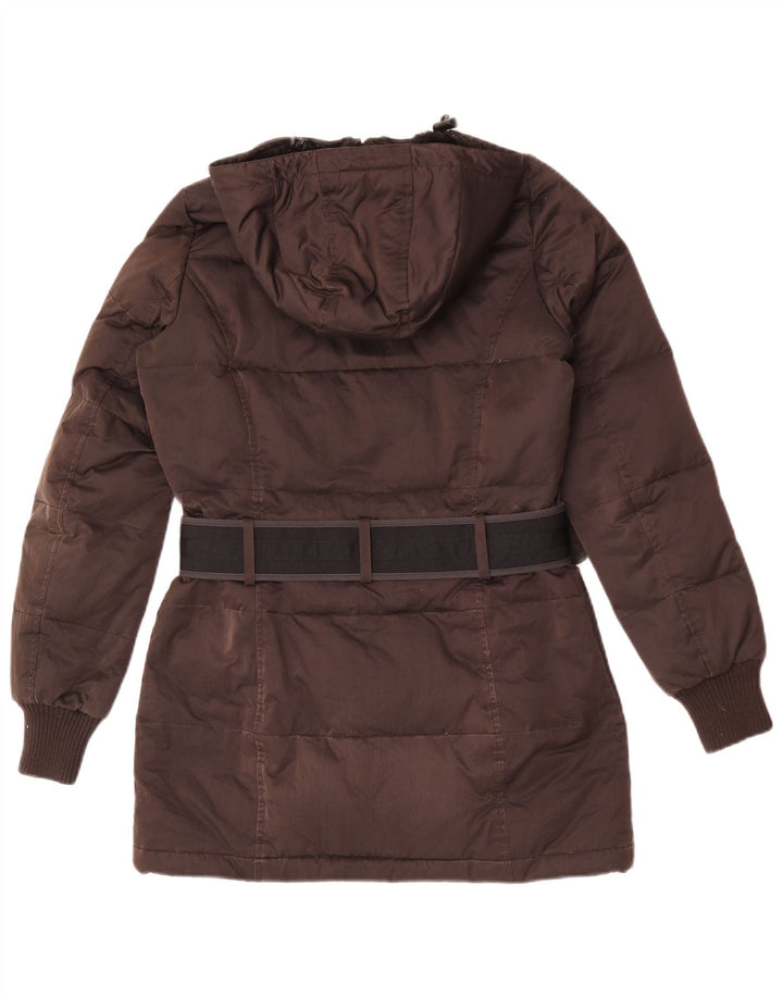 Giacca imbottita oversize con cappuccio da donna Refrigue UK 6 XS poliestere marrone