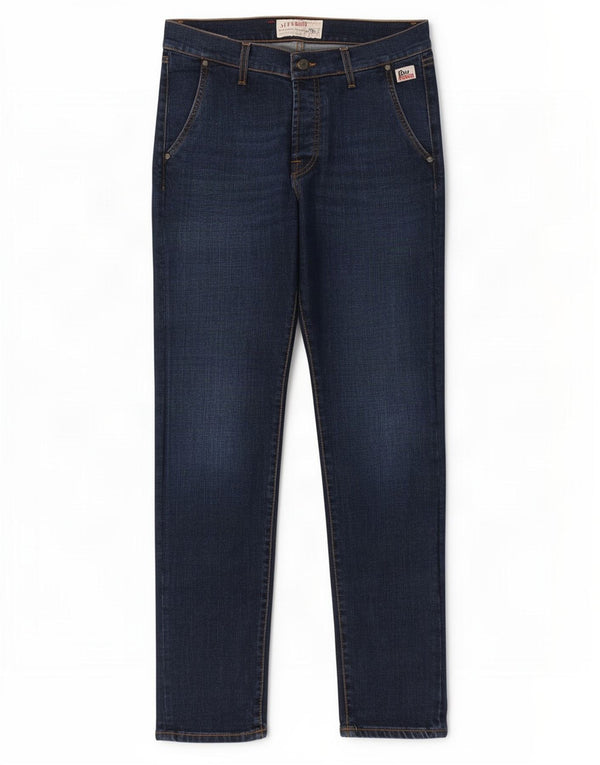 Jeans slim da uomo Roy Rogers W33 L31 cotone blu navy