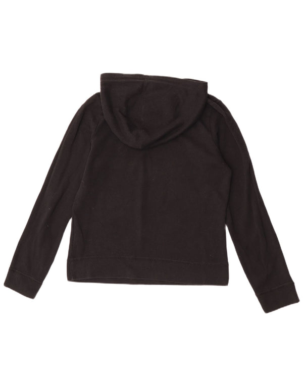 Felpa con cappuccio grafica Hollister da donna UK 10 piccola in cotone nero