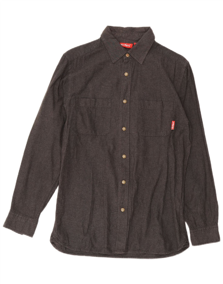 Maglia da uomo KICKERS in cotone grigio medio