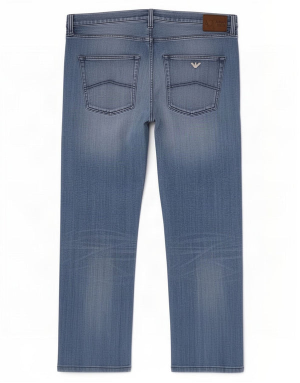 Jeans dritti regolari da donna Armani Jeans W40 L27 cotone blu