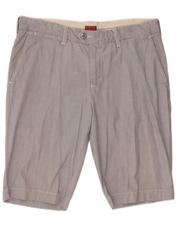 Pantaloncini chino da uomo Scotch & Soda W34 grande cotone gessato blu