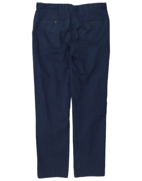Pantaloni chino vestibilità regolare da uomo Marks & Spencer W34 L33 cotone blu navy