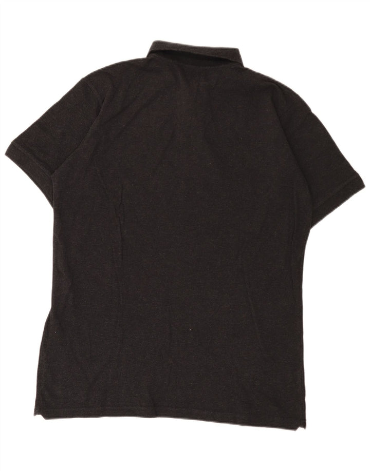 Polo Reebok da uomo in cotone grigio medio