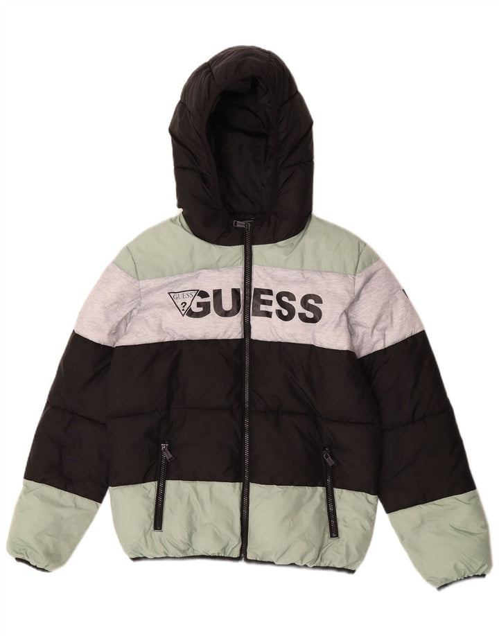 Giubbotto imbottito con cappuccio per bambina Guess 13-14 anni multicolore Colourblock