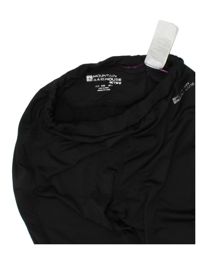 MOUNTAIN WAREHOUSE Womens Capri Tracksuit Trousers UK 14 Medium Black Vintage Mountain Warehouse and Second-Hand Mountain Warehouse from Messina Hembry 