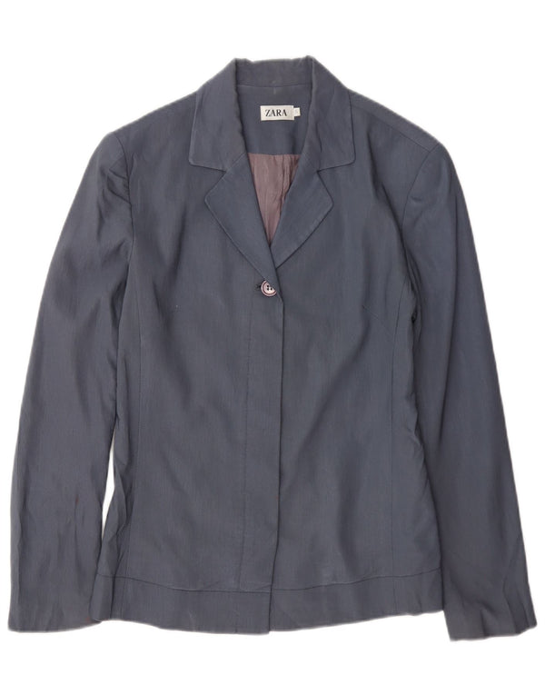Giacca blazer a 1 bottone da donna Zara UK 10 piccola blu