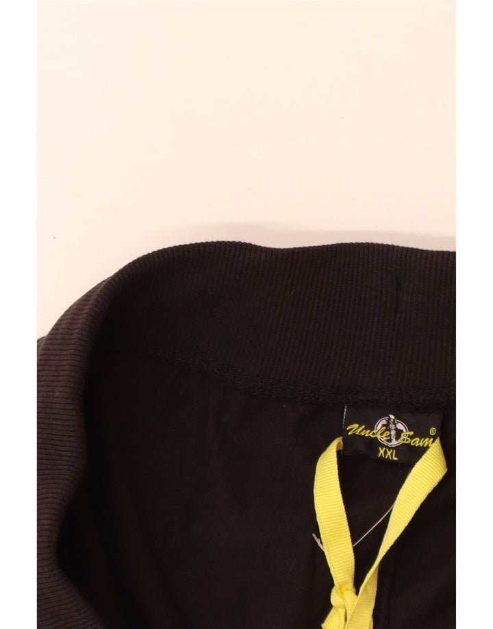 Pantaloni da tuta con grafica da uomo Zio Sam 2XL cotone nero