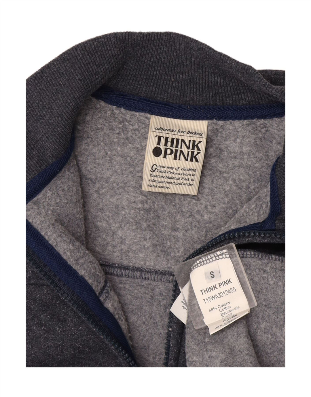 Giacca da tuta da donna Think Pink UK 10 piccola in cotone grigio