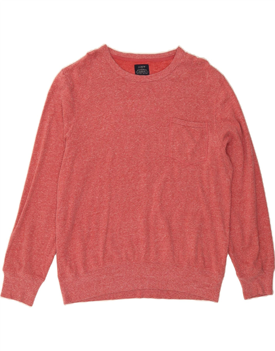 J. CREW Mens Crew Neck Jumper Sweater Large Red Flecked Cotton Vintage J. Crew and Second-Hand J. Crew from Messina Hembry 