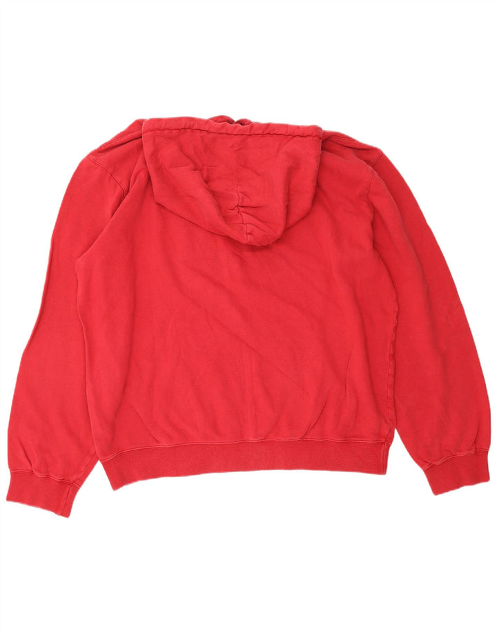 Felpa con cappuccio grafica da uomo CHAMPION XL in cotone rosso