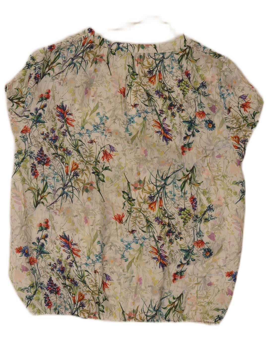 Top in camicetta da donna Zara UK 12 Poliestere floreale multicolore medio