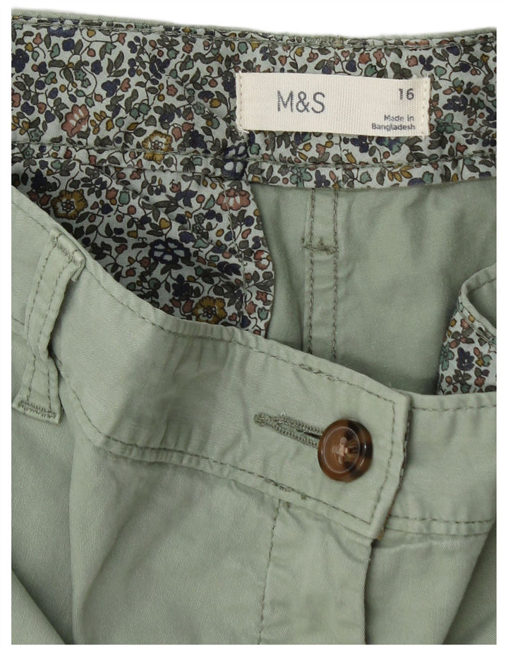 Pantaloncini chino da donna Marks & Spencer UK 16 grandi W38 verdi