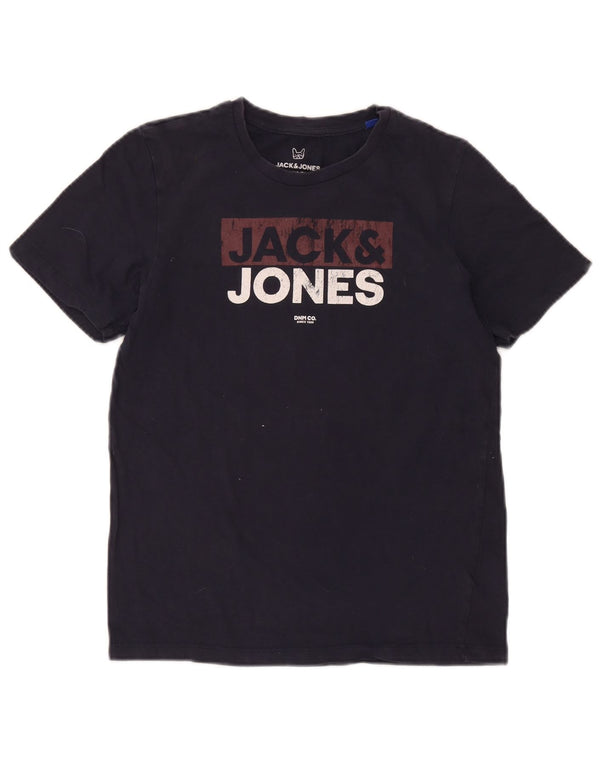 Maglietta grafica Jack & Jones per ragazzi 13-14 anni in cotone blu navy