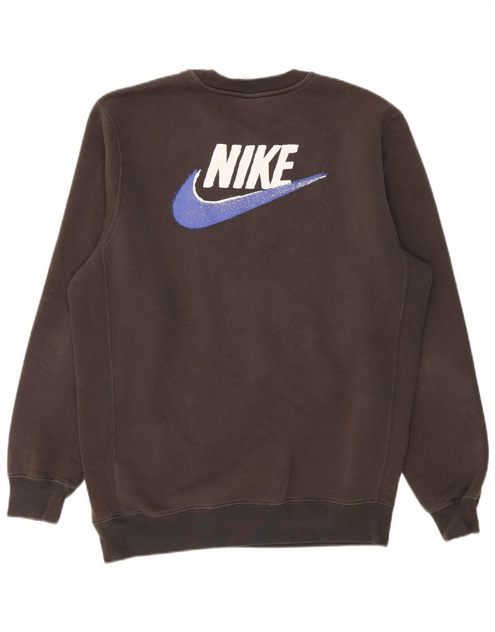 Felpa grafica da uomo Nike Felpa in cotone grigio medio