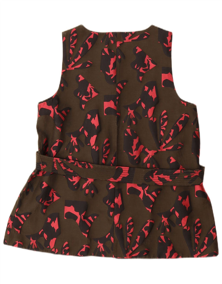 BANANA REPUBLIC Camicetta da donna con motivo astratto Top UK 14 Medio Cachi