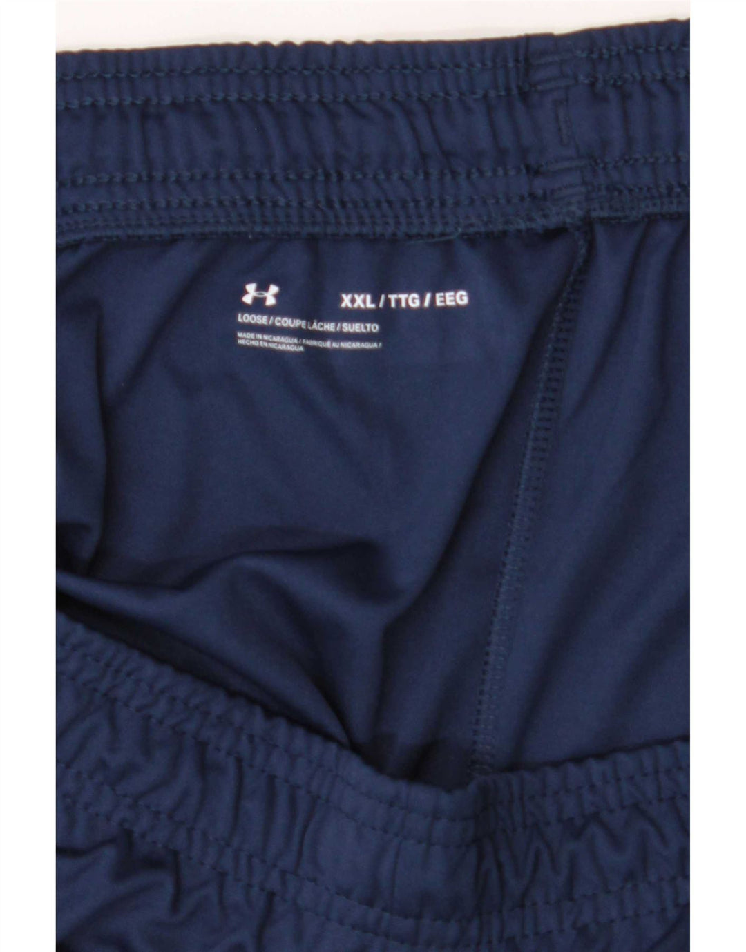 Pantaloncini sportivi Under Armour da uomo vestibilità ampia 2XL poliestere blu navy