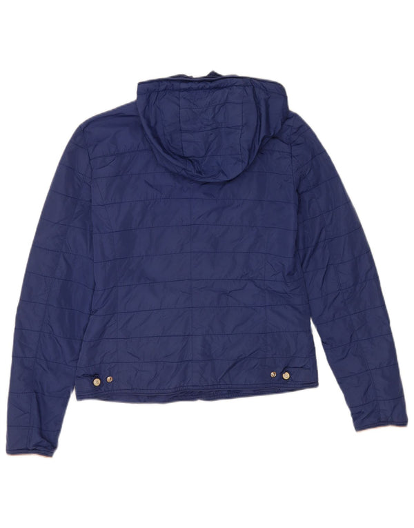 Giacca trapuntata con cappuccio da donna Massimo Dutti EU 36 piccola in nylon blu