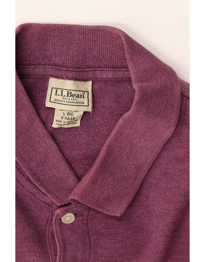 L.L.BEAN Mens Polo Shirt Large Purple Cotton Vintage L.L.Bean and Second-Hand L.L.Bean from Messina Hembry 
