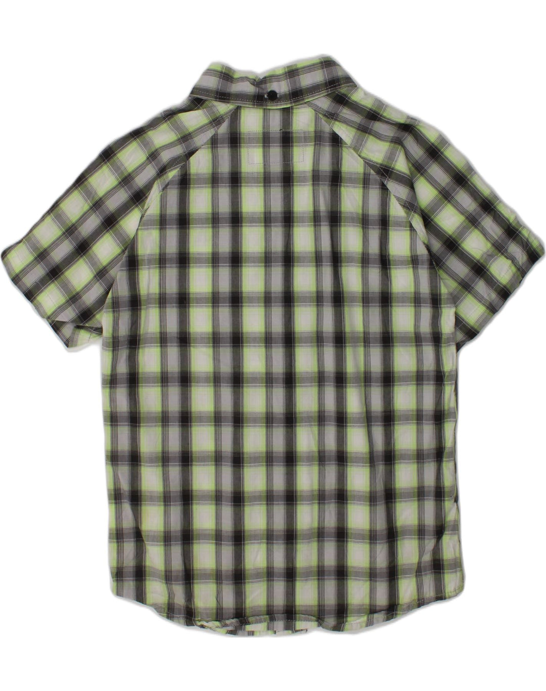 HURLEY Boys Short Sleeve Shirt 6-7 Years Grey Check Cotton | Vintage Hurley | Thrift | Second-Hand Hurley | Used Clothing | Messina Hembry 