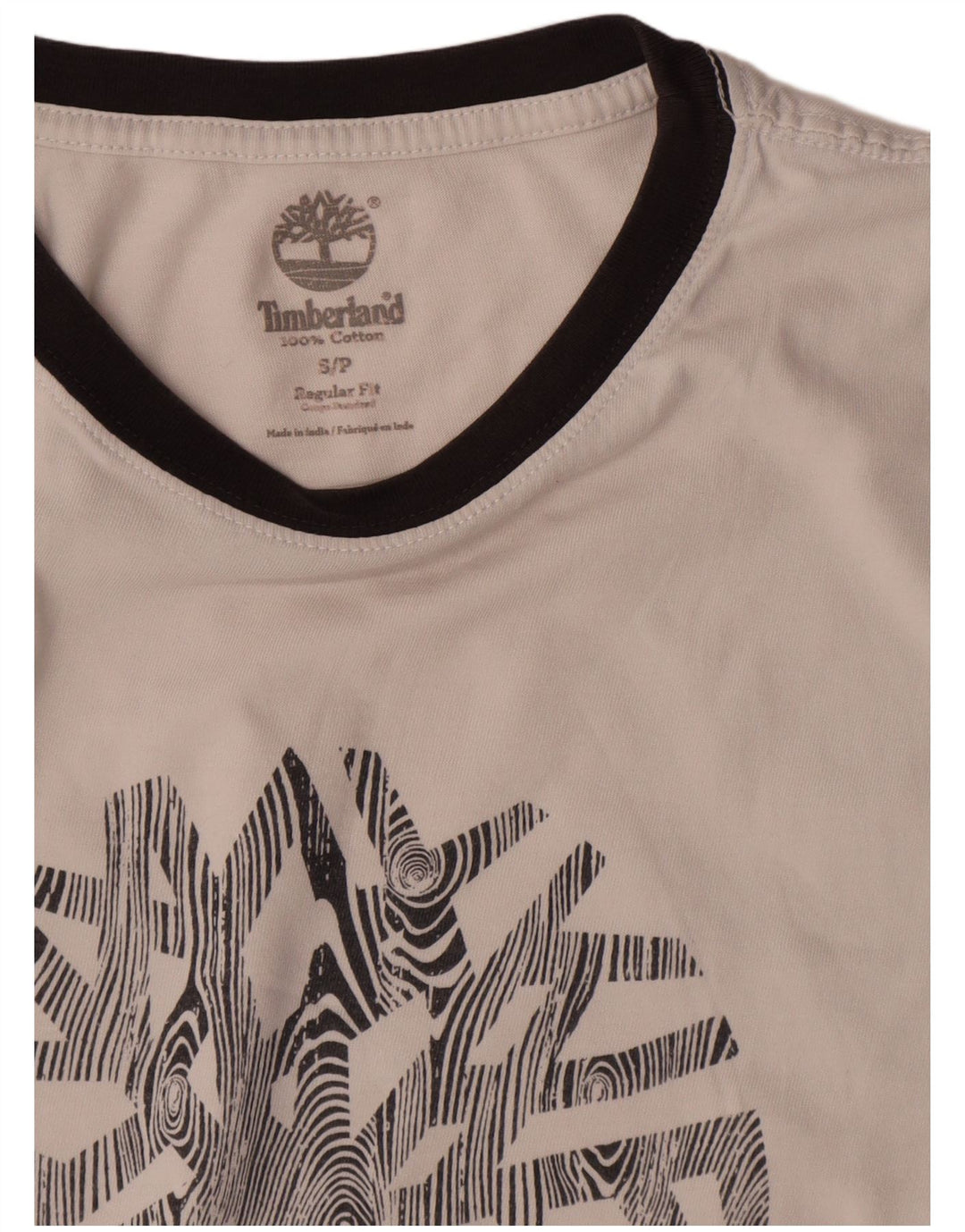 T-shirt grafica da uomo con vestibilità regolare Timberland, piccola, in cotone bianco