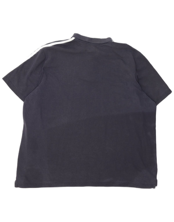 Polo Adidas da uomo 3XL in cotone blu navy
