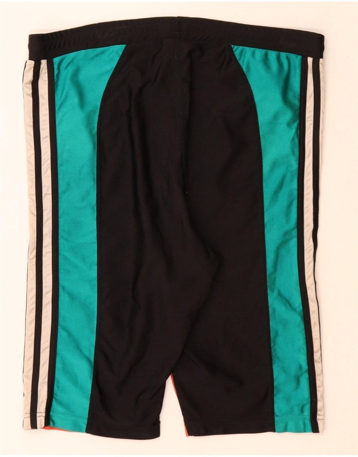 Pantaloncini sportivi da uomo ADIDAS grandi neri color block in poliammide