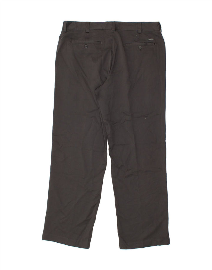 IZOD Mens Straight Chino Trousers W38 L32 Black Polyester Vintage Izod and Second-Hand Izod from Messina Hembry 