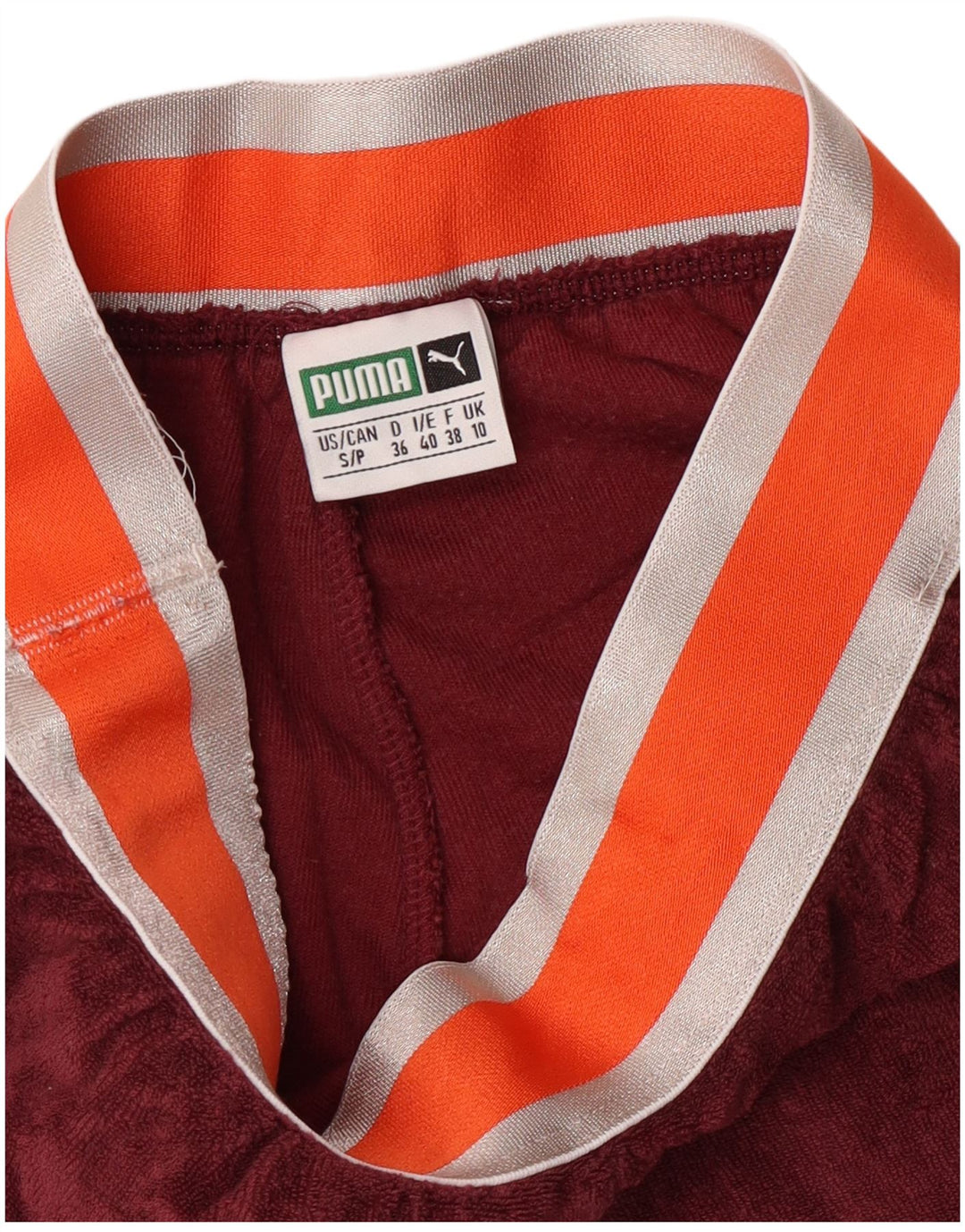 Pantaloni della tuta da donna Puma UK 10 piccoli bordeaux