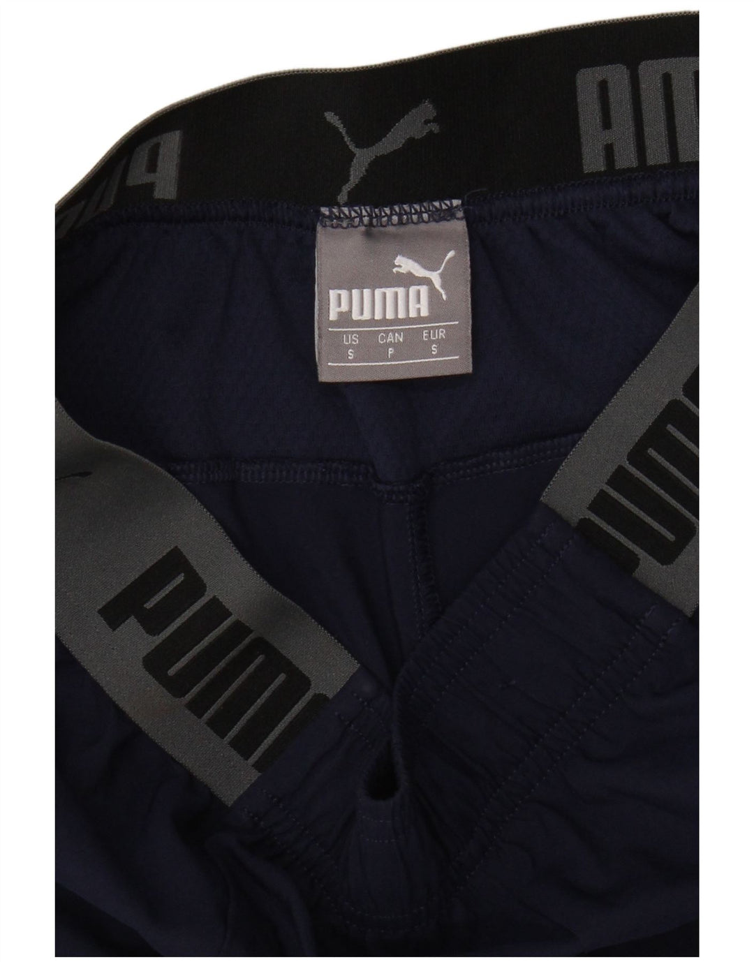 PUMA Mens Graphic Tracksuit Trousers Small  Navy Blue Colourblock
