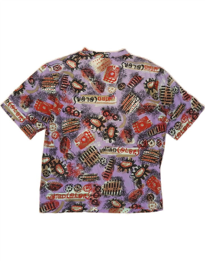 BENETTON Womens Oversized Graphic T-Shirt Top UK 6 XS Multicoloured Vintage Benetton and Second-Hand Benetton from Messina Hembry 