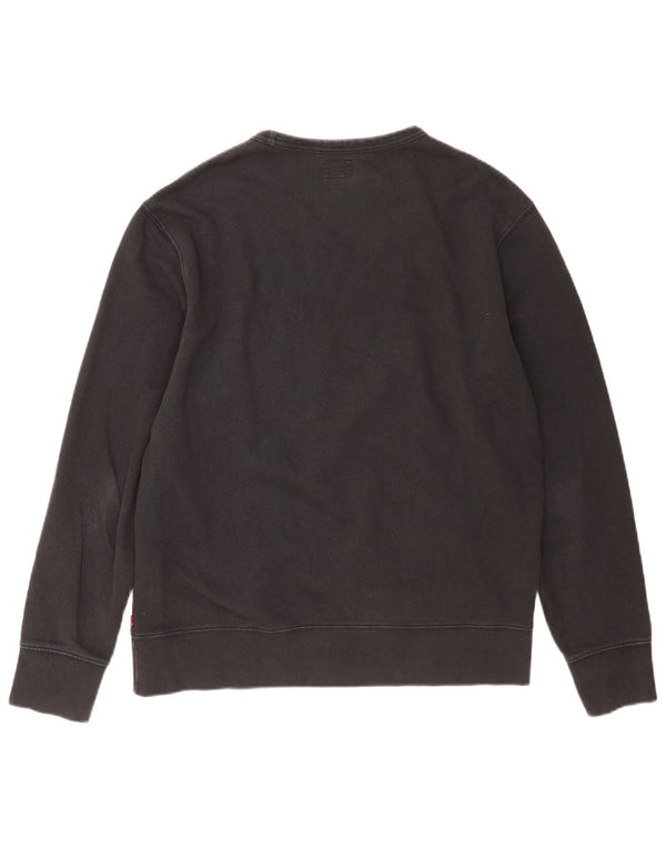 Levi's Felpa grafica da uomo in cotone nero medio